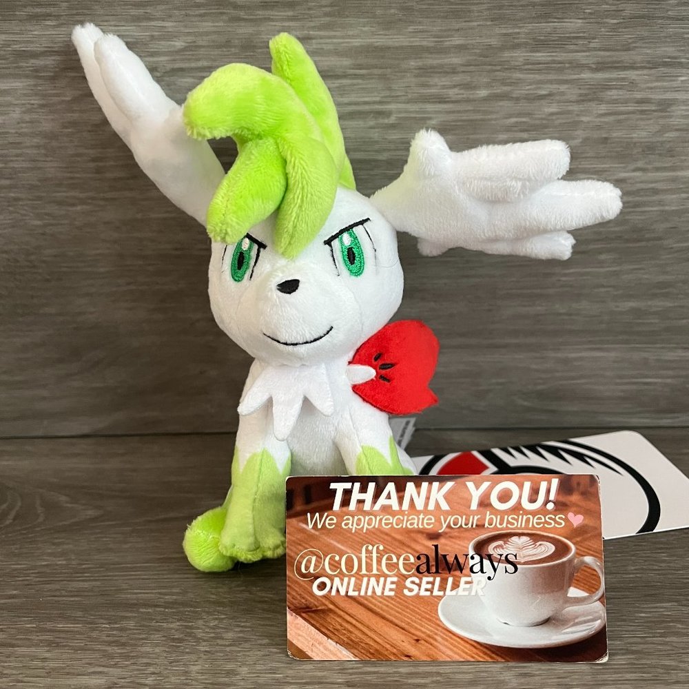 Pokemon Center Shaymin (Sky Forme) Sitting Cuties Plush NWT